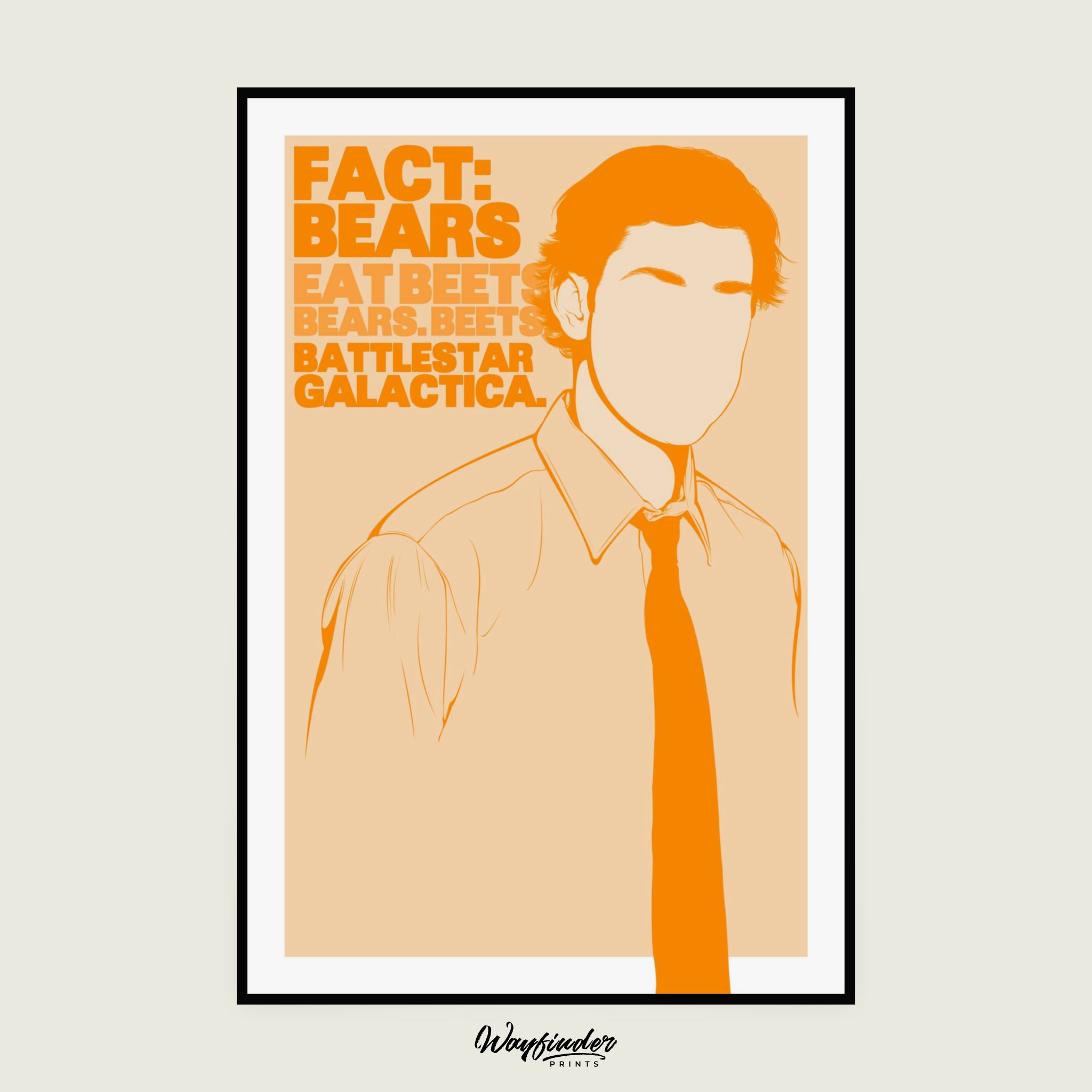 The Office Prints - Jim - Fact bears eat beets. Bears. Beets. Battlestar Galactica