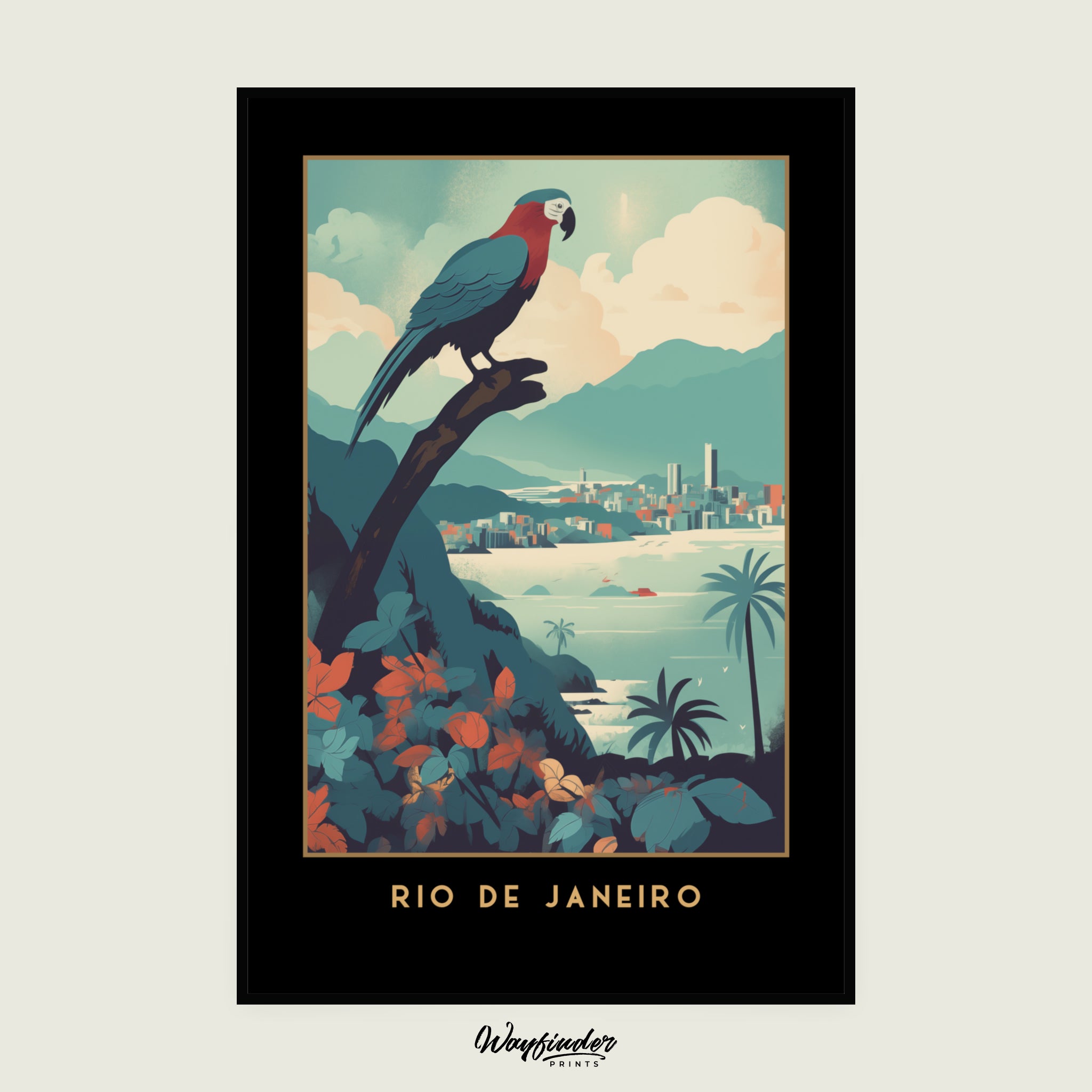 Rio de Janeiro in Vintage Minimalistic Style