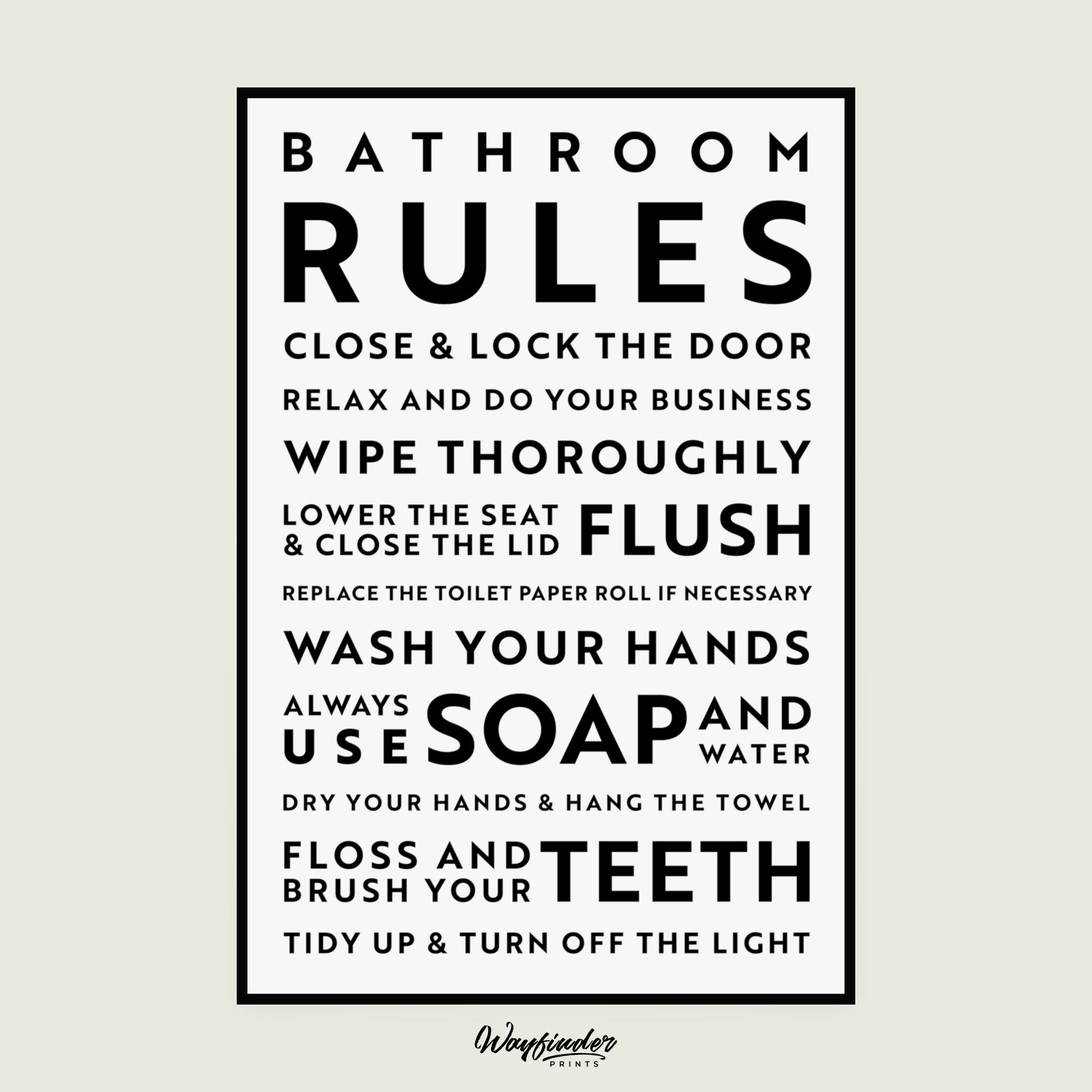 Bathroom Rules