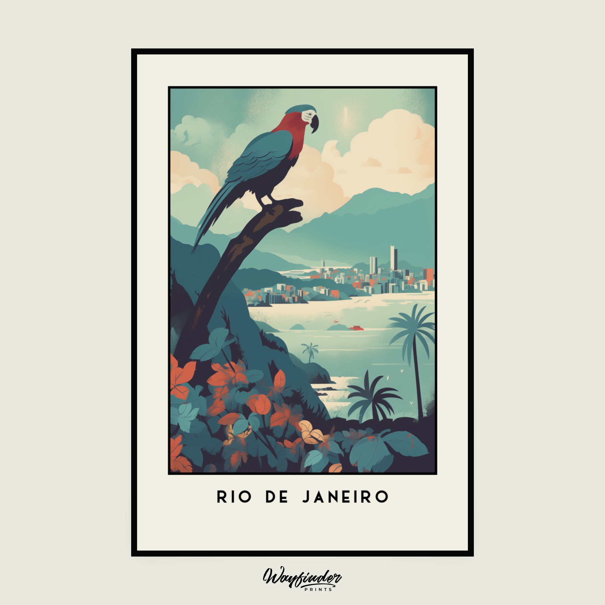 Rio de Janeiro in Vintage Minimalistic Style