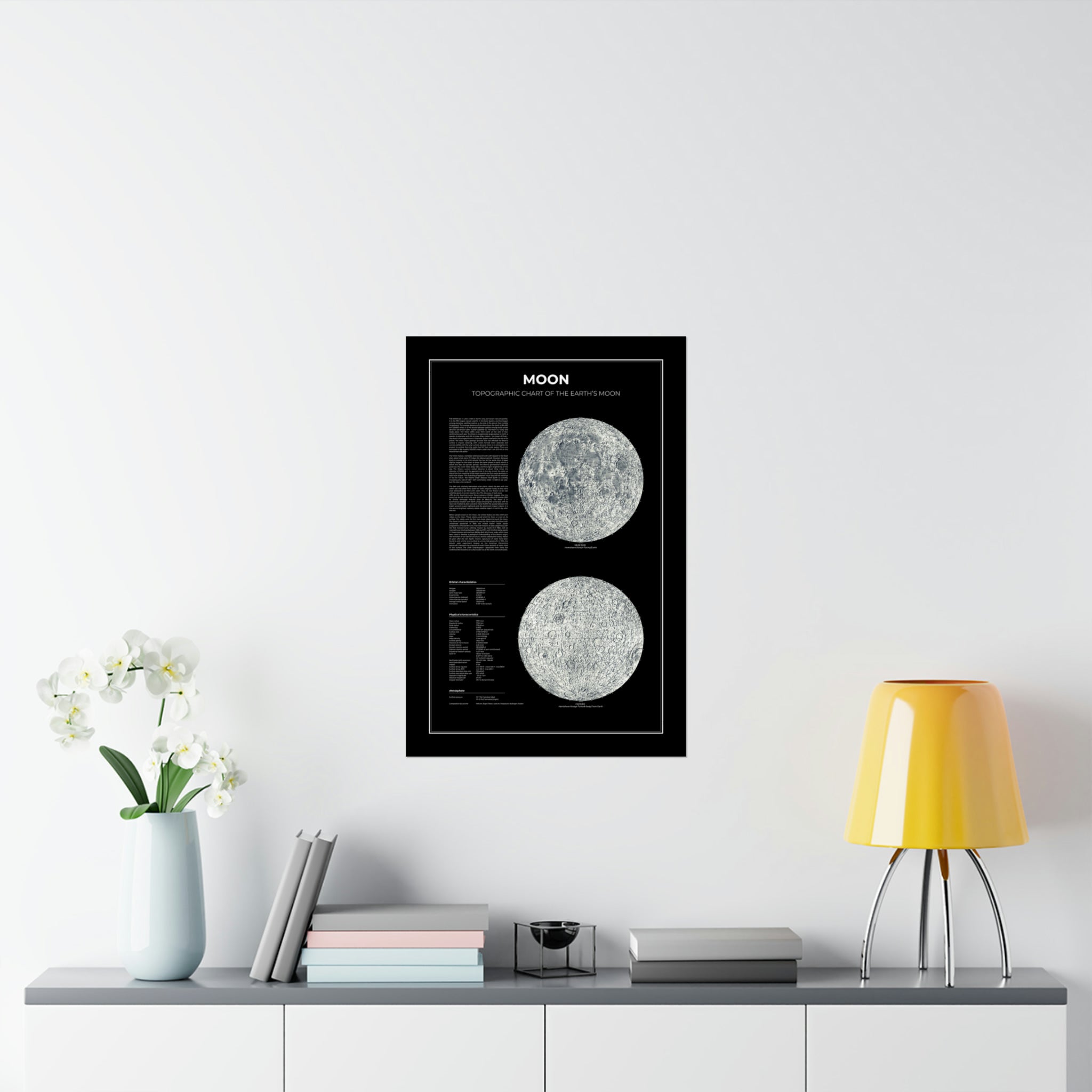 Topographic Chart Of The Earth’s Moon