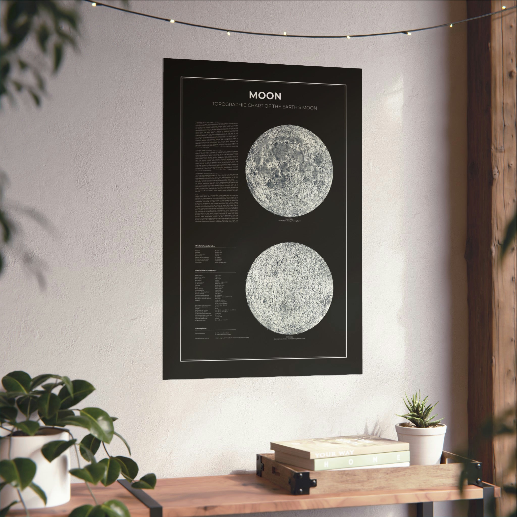 Topographic Chart Of The Earth’s Moon