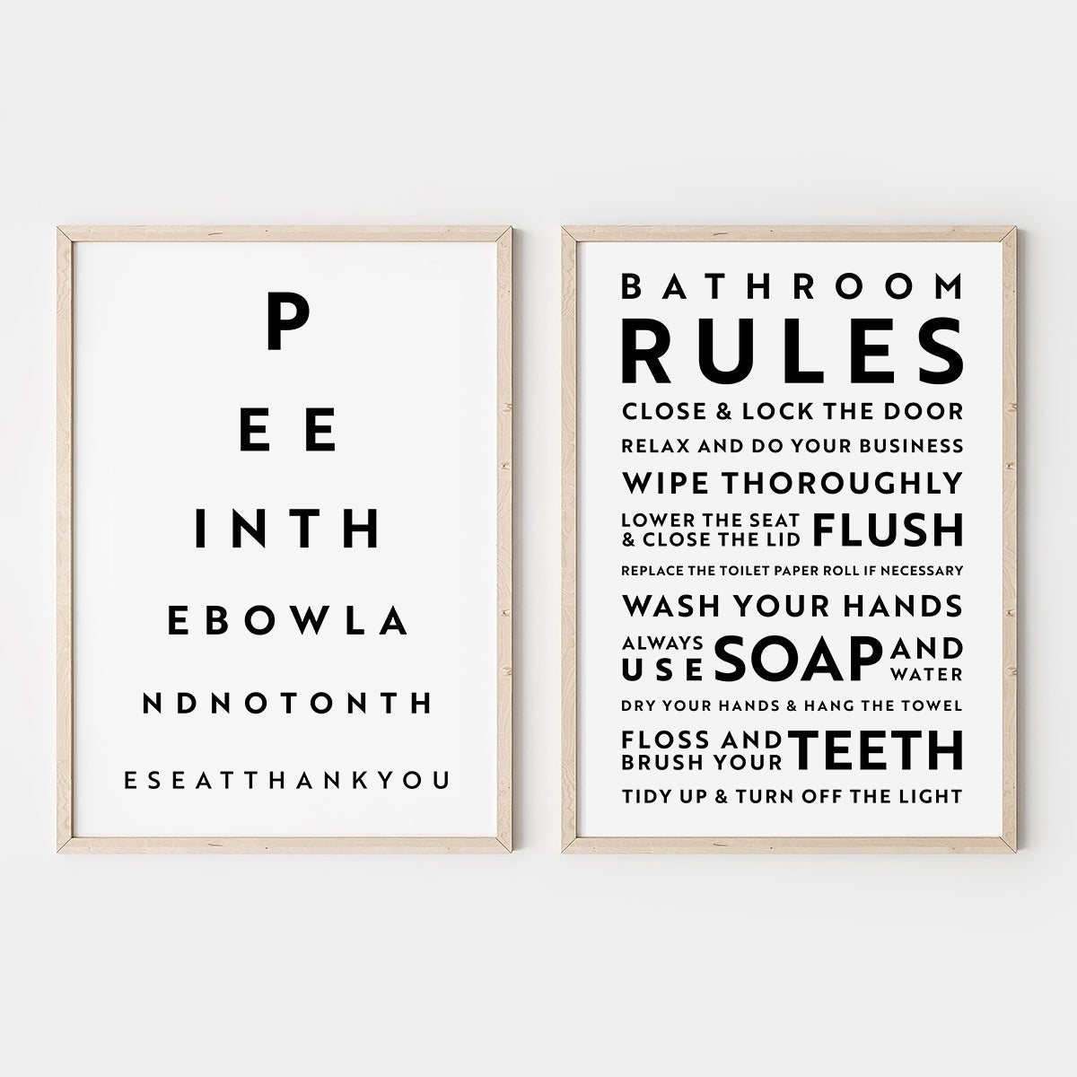 Bathroom Rules Set